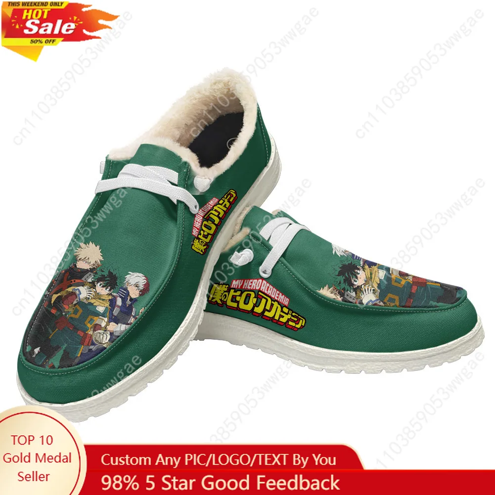 

My Hero Academia Flat Shoe Mens Womens Warm Casual Shoe Indoor Outdoor Light Durable Comfortable Couple Shoe Customized Shoes