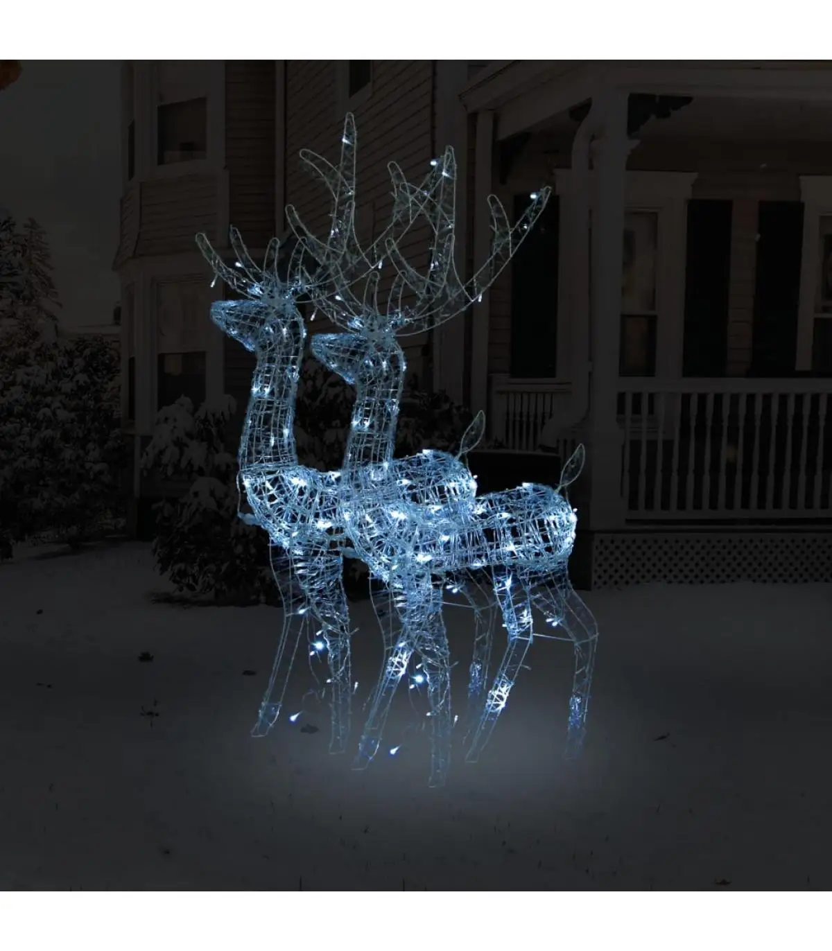 Christmas Lights Christmas reindeer ornament acrylic 2 Pads cold white 120 cm