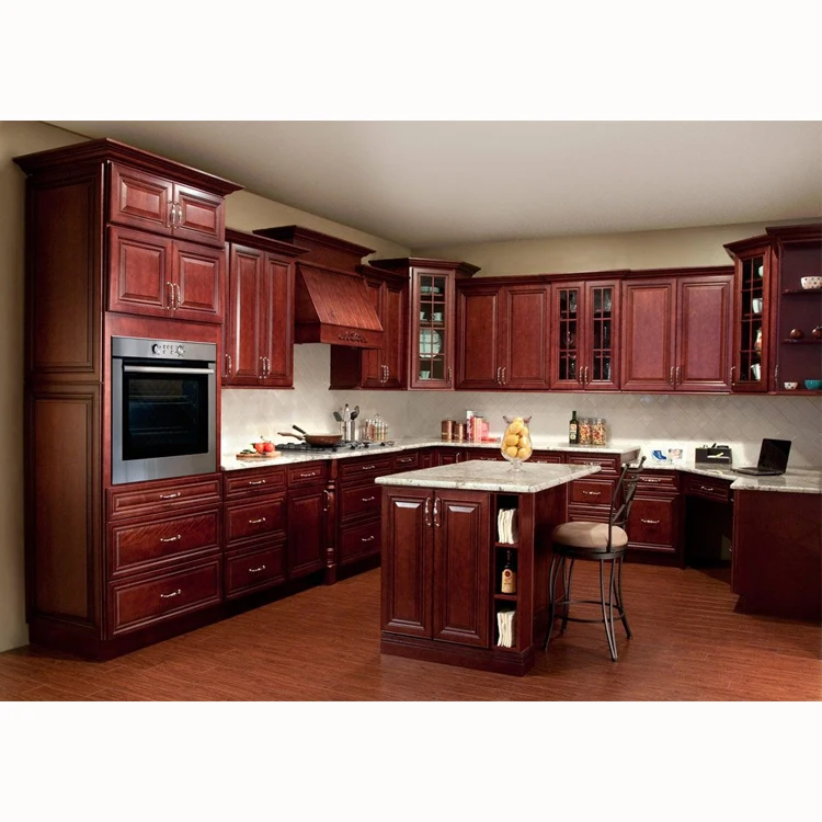 European Style Bespoke Kitchen and Islands Furniture Accessories Design Hard Wood Counter Vintage Pantry Cabinet