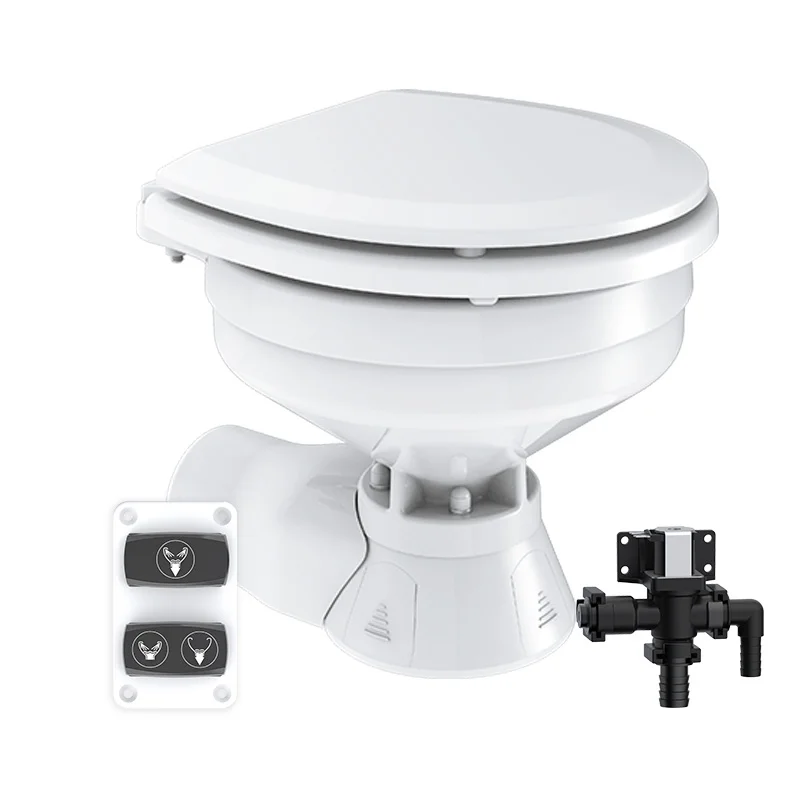 Yacht Toile Self-Priming Toilet Marine Accessories Boat Ceramic Toilet 12V 24V Marine Toilets