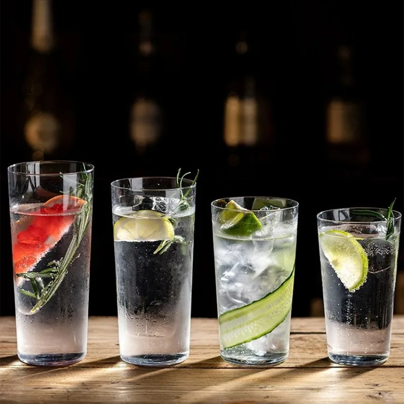 Vasos de cóctel ultrafinos de estilo japonés, vasos largos inclinados para bebidas, vaso tónico de Gin, vaso Collins para Bar Mixology