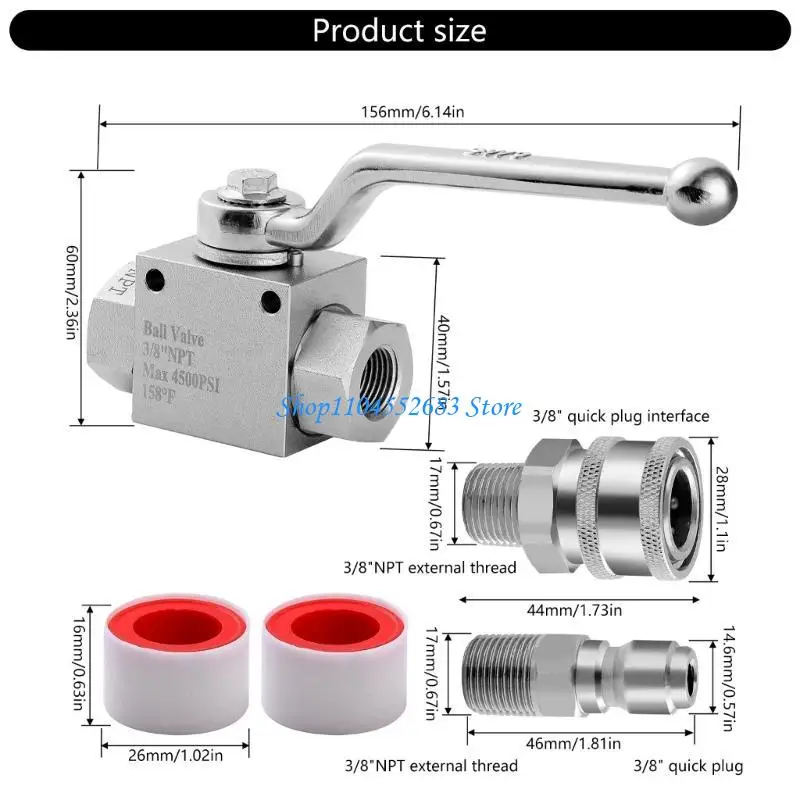 Y6GD Professional Stainless Steel  Valves set 4500PSI Leak Resistant  Valves