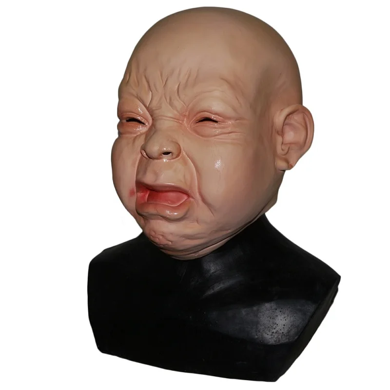 Latex Cry Baby Mask Halloween Costume Party Baby Mask