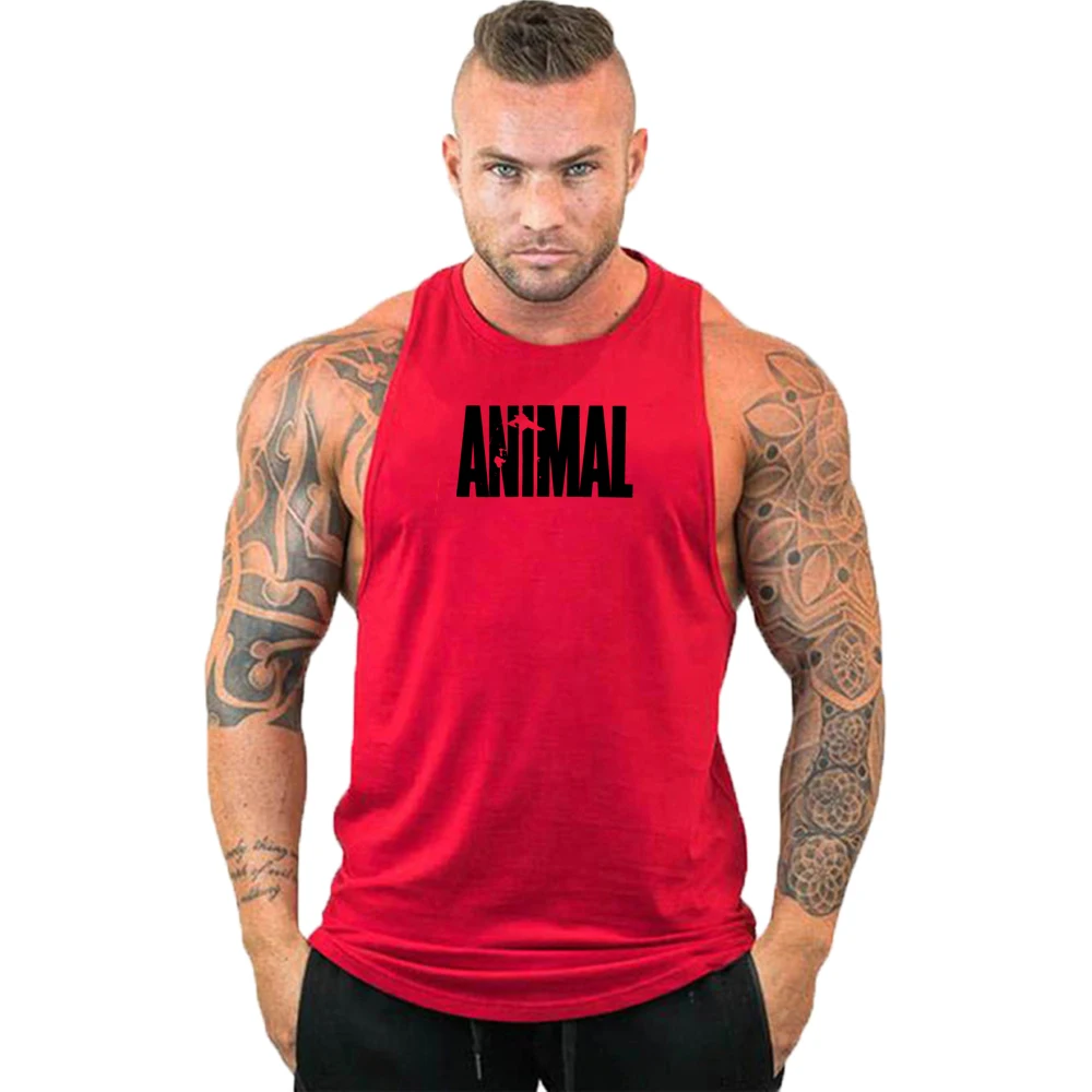 2022 Gym Workout Sleeveless Shirt Tank Top Men Animal Skull Bodybuilding Clothing Fitness Sportwear Muscle Male Fashion Tanktop