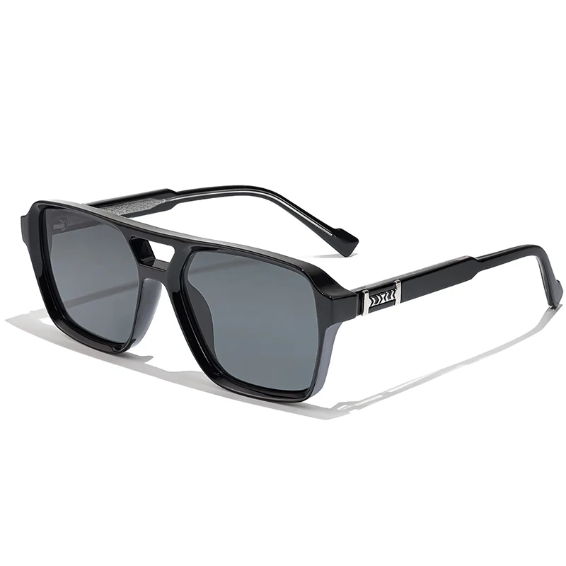 HBK Double Beam DesignBrille Big Square CP+PCFrame Style Vintage RetroDecoration Brillen für Geschenke Foto RequisitenBrille – Detail 11