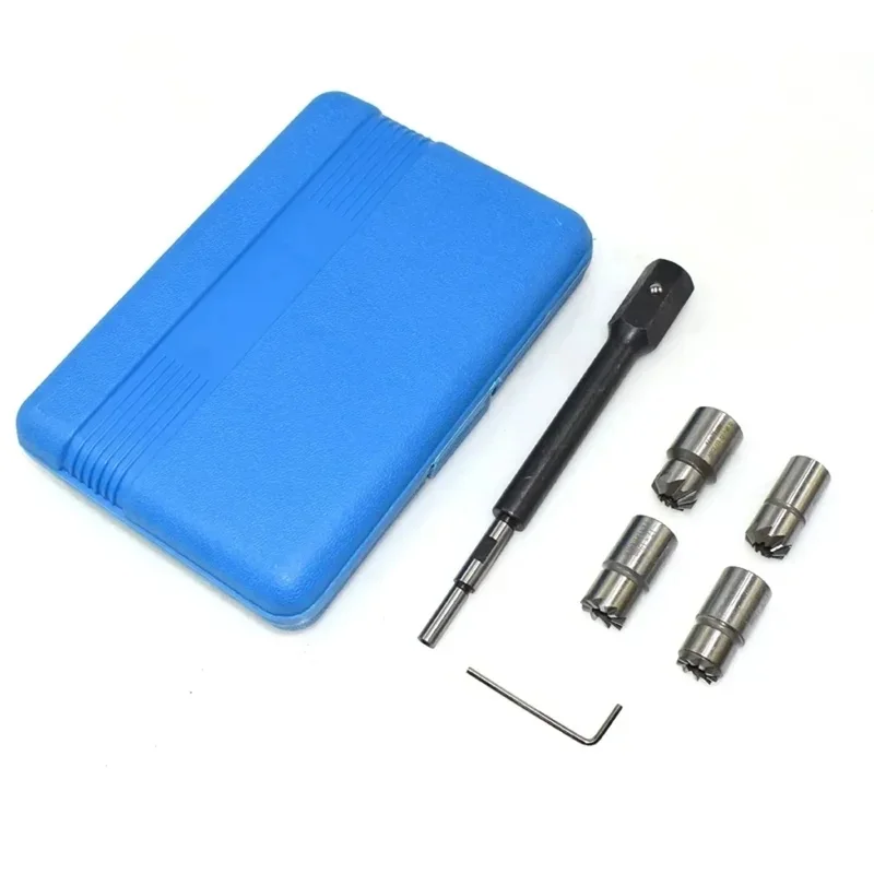 5-Piece Diesel Injector Seat Cleaning Tool Set – Universal Carbon Remover Cutter & Milling Kit for Car Maintenance