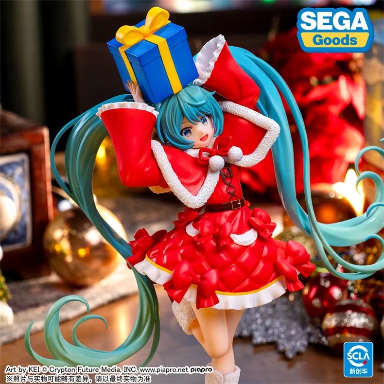 Sega Luminasta Hatsune Miku Christmas 2024 Anime Peripheral Action Figure Xmas Gifts Collectable Pvc Model Figurines