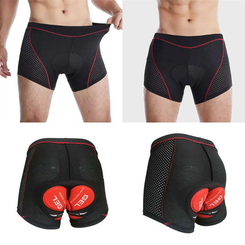 Men\'s Breathable Cycling Shorts Cycling Underwear 5D Gel Pad Shockproof Bicycle Underpant Road Bike Underwear Man Shorts