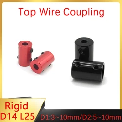 D14 * L25 Steel Top Wire Aluminum Alloy Coupling With Black/red Aperture 3X6 10x10 for 3D Printer Screw Parts Stepper Motor