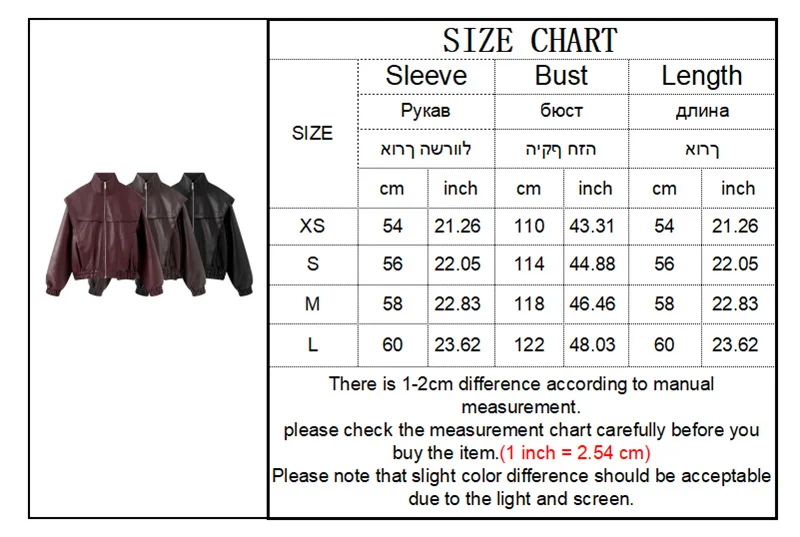 Guobioziy 2026 Women's Spring Autumn New Faux Leather Jacket Fake Two‑Piece Design Trendy Outerwear