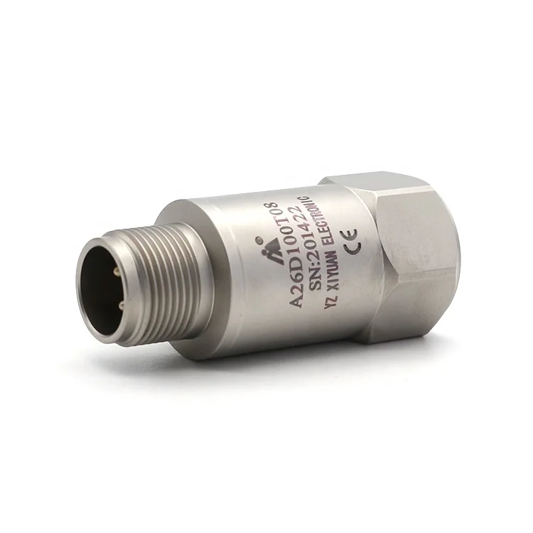 A26D100T08 100mV/g IEPE Voltage Output Piezoelectric Vibration Sensor Transducer Accelerometers