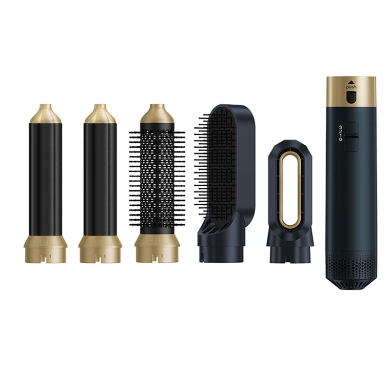 

5 in 1 Hair Dryer Brush Interchangeable Electric Hot Air Brush For Curling And Straightening Hair Curly Iron