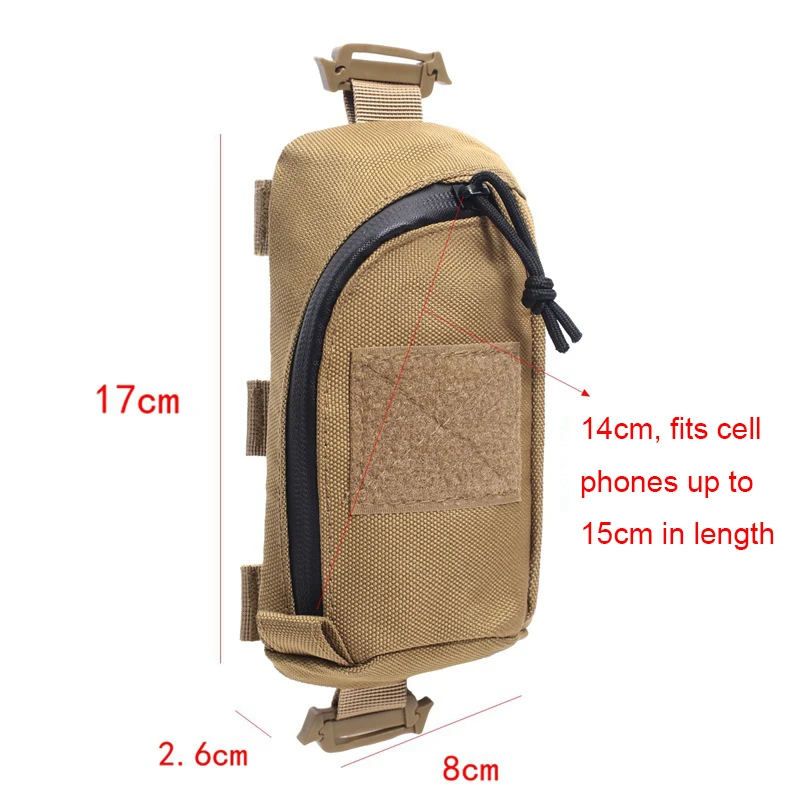 New Tactical Molle Miscellaneous Outdoor Shoulder Strap Bag Hanging Military EDC Organizer Cell Phone Bag Hunting Accessory