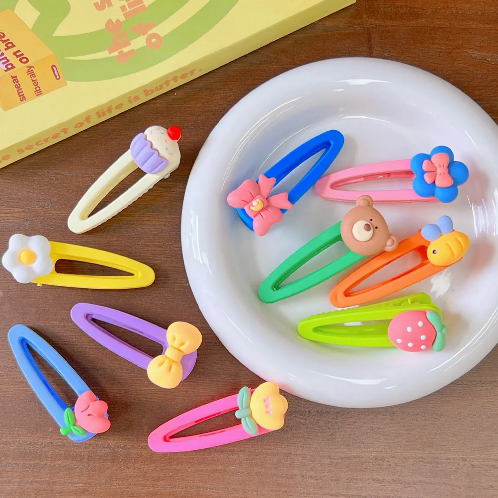 

10Pcs Kids Cartoon Fruit Hairpin Set Hair Accessories for Girls Easy Clip Hair Clips for Toddlers Cute Decorative Hairpins