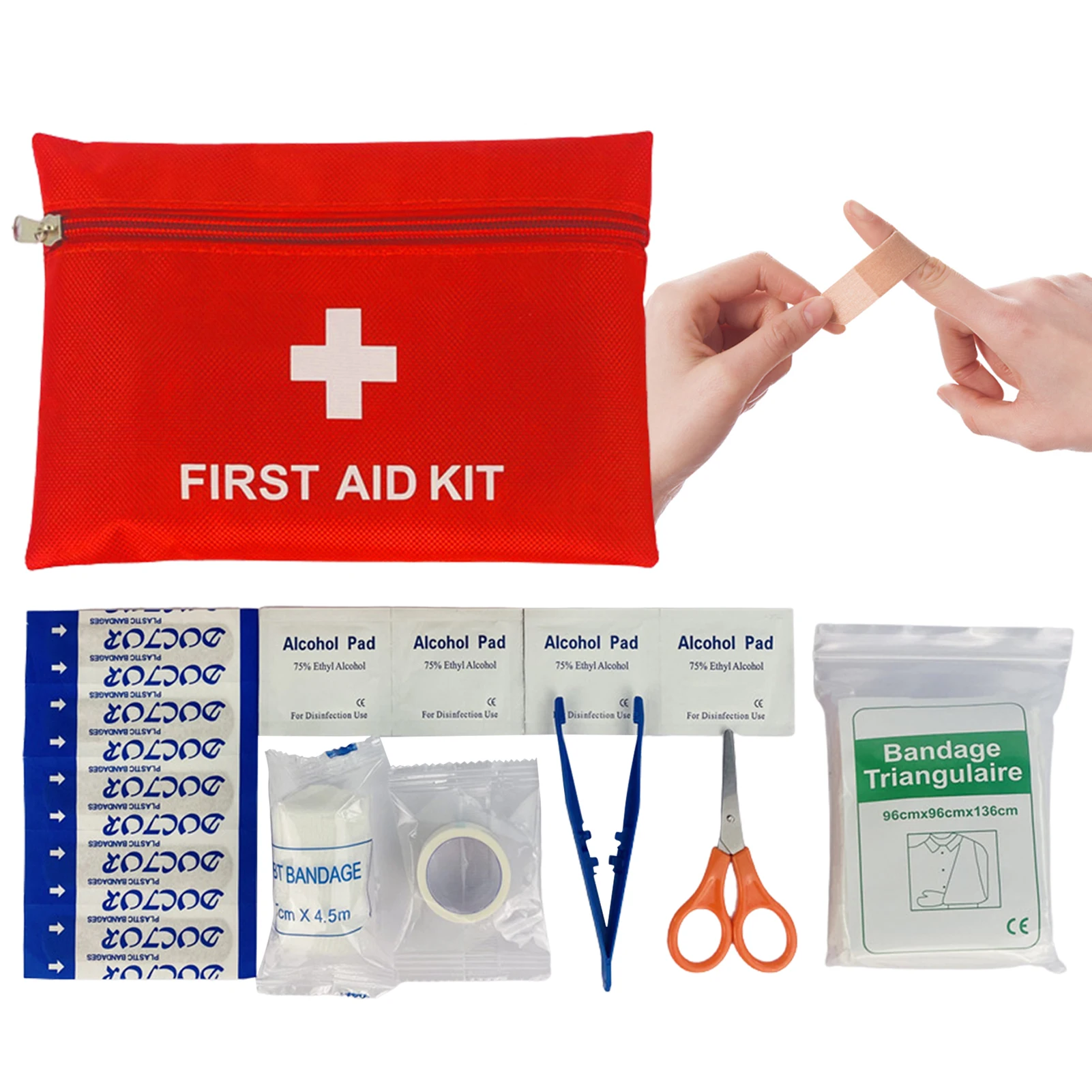 8PCS First Aid Kit Emergency Kit Compact First Aid Kit Emergency Care Survival Bag for Car Home School Camping Hiking Sports