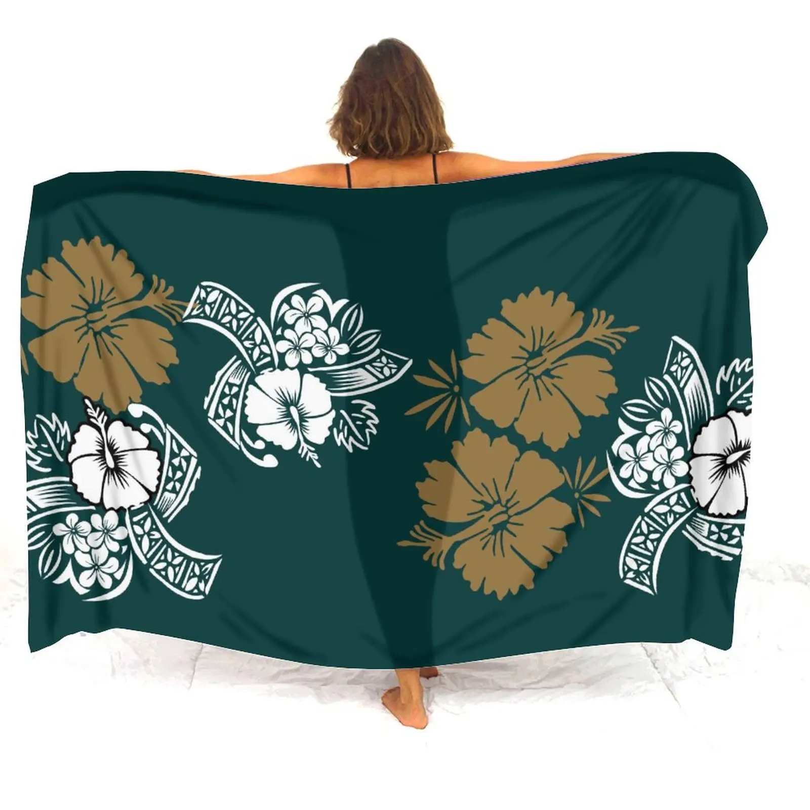 Gonna pareo polinesiana Gonna pareo estiva Protezione solare da spiaggia Scialle pareo Mantello antivento personalizzabile