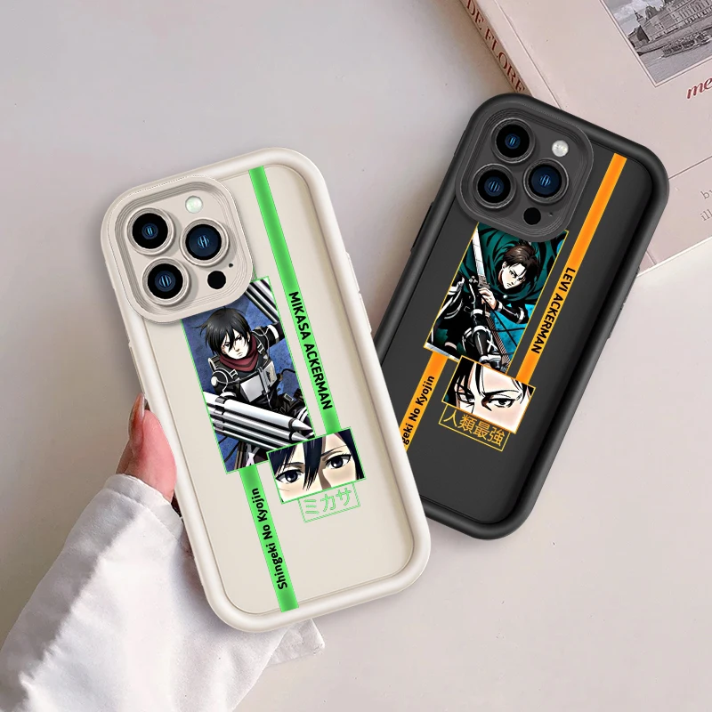 Shingeki No Kyojin Anime Art Eye Ladder For Apple iPhone 15 14 13 12 11 XS XR X Pro Max Plus Back Phone Case