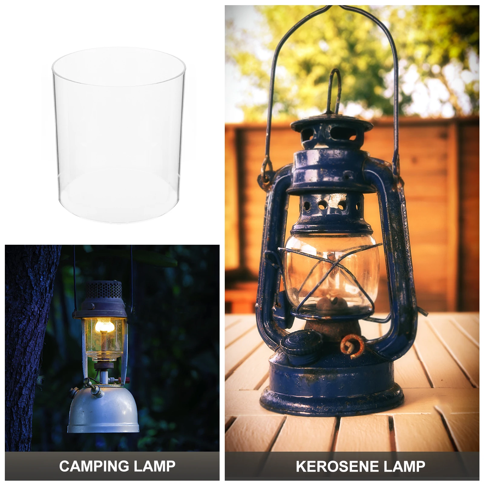 

Glass Lampshade Garden Outdoors Shades Oil Clear Chimney Cover for Paraffin