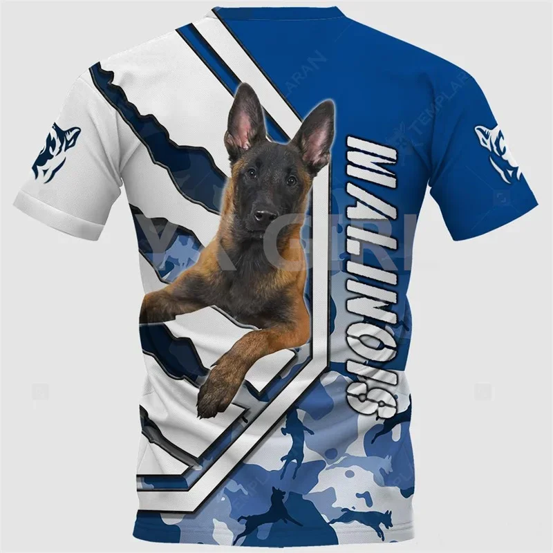 Rottweiler/Cane Corso/Malinois 3D All Over magliette stampate divertenti magliette per cani magliette magliette estive Unisex