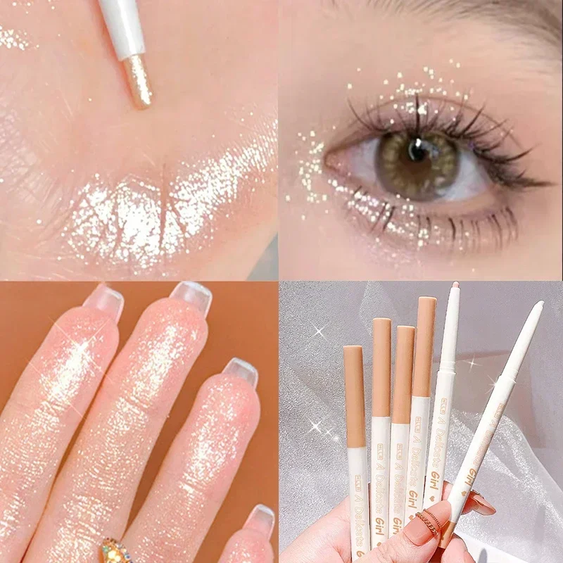 Brighten Sparkling Eye Highlighter Eyeliner Pen Matte Pearlescent Smooth Quick Drying Eyeshadow Pen Eyes Beauty Makeup Cosmetics