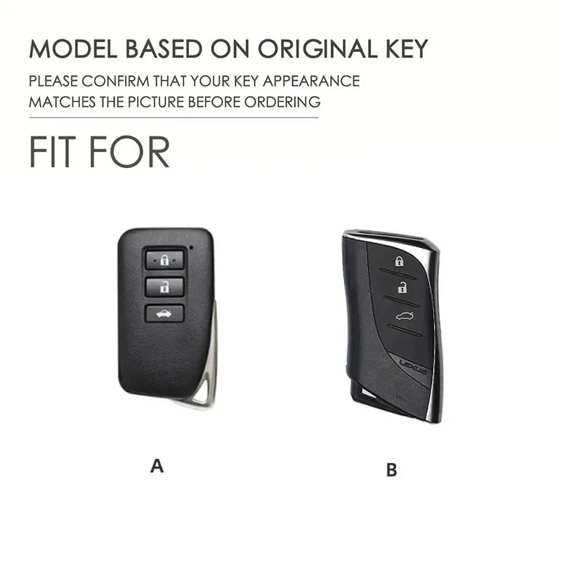 Leather Car Key Case Cover Fob Accessories Keyring for Lexus Gs ES200 ES300h Ux260h Es260 Ls500 Rx200t Keychain Holder Shell Bag