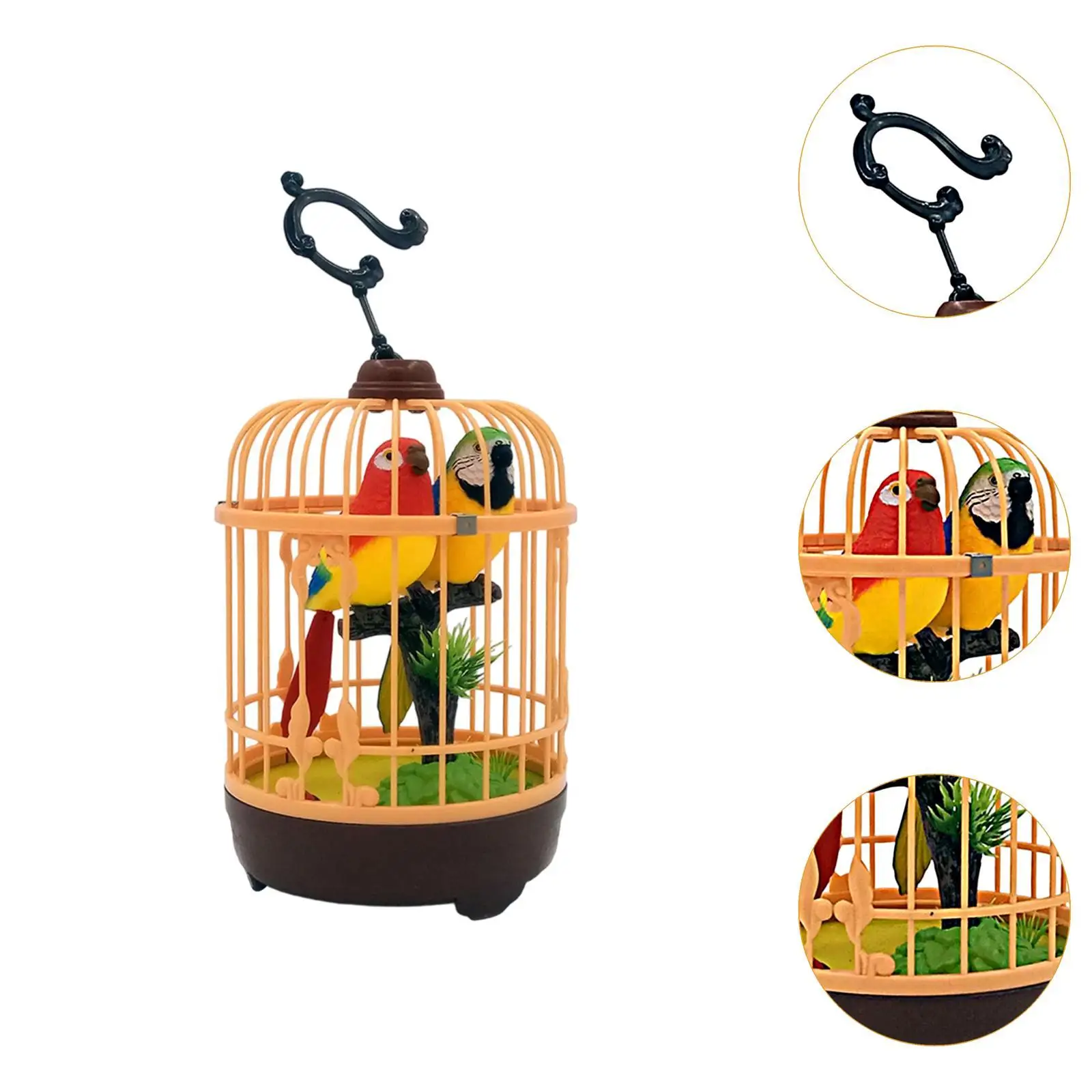 Birds Birdcage Toy Parrot Birds Toy Chirping Voice Home Decor Accessory