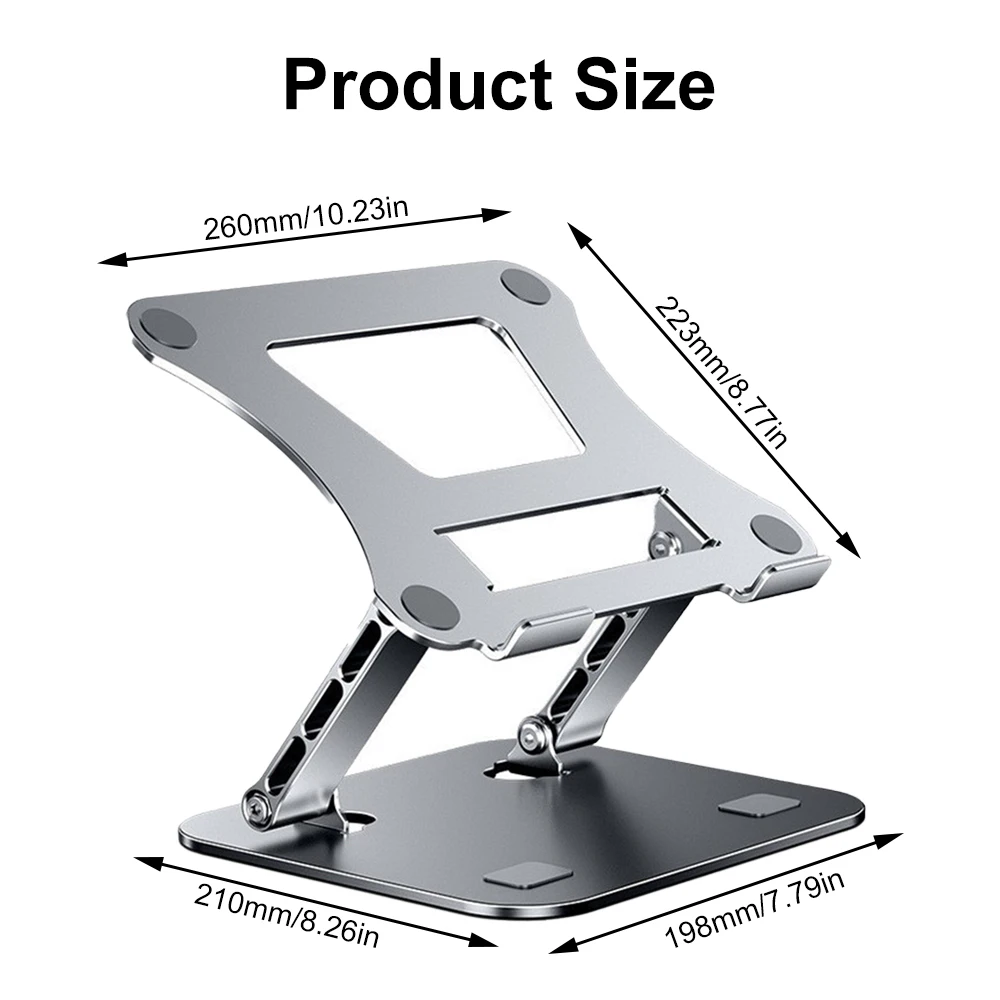 Up to 10-17" iPad Laptop Stand Cooling Base Adjustable Height Notebook Holder Enhanced Cooling Design Tablet Stand Notebook Base