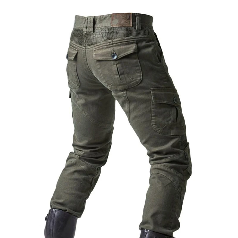 2024 New Men Motorcycle Jeans Summer Outdoor Riding Motorcycle Trousers Drop-resistant Pants With Protective Gear
