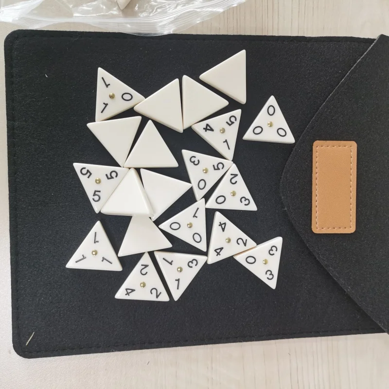 Small Dominoes Game Host a Family Gathering Game Classic Board Game Triangle Brand Melamine Dominoes Number Cards Playing Cards image 3