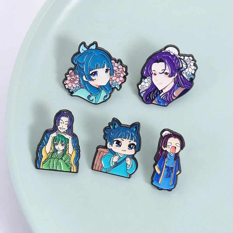 Maomao Light Novel Brosche Emaille-Pins – Süße japanische Anime-Cartoon-Charakter-Broschen, Anstecknadeln, Schmuckgeschenk für Fans und Freunde – Detail 4