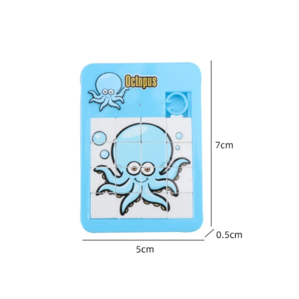 Puzzle coulissant animal de dessin animé pour enfants, jouet intellectuel plat, faveurs de fête d'anniversaire pour enfants, cadeaux de remplissage de cadeaux pour invités inquiets, 10 pièces