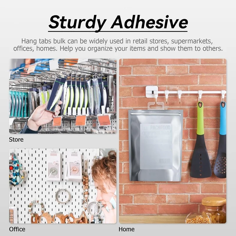 Hänge laschen, 4,5 Stück klare klebrige Hänge laschen Schlitz loch selbst klebende Kunststoff-Hänge etiketten, 3,5 x cm langlebig, einfach zu bedienen