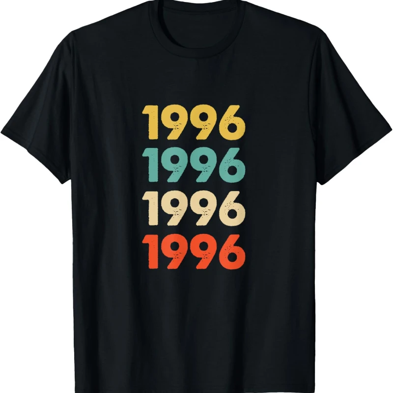

Nostalgia 1996 Birthday Unisex T-Shirt High quality Crewneck cotto casual style All-match Regular short sleeve graphic tshirts