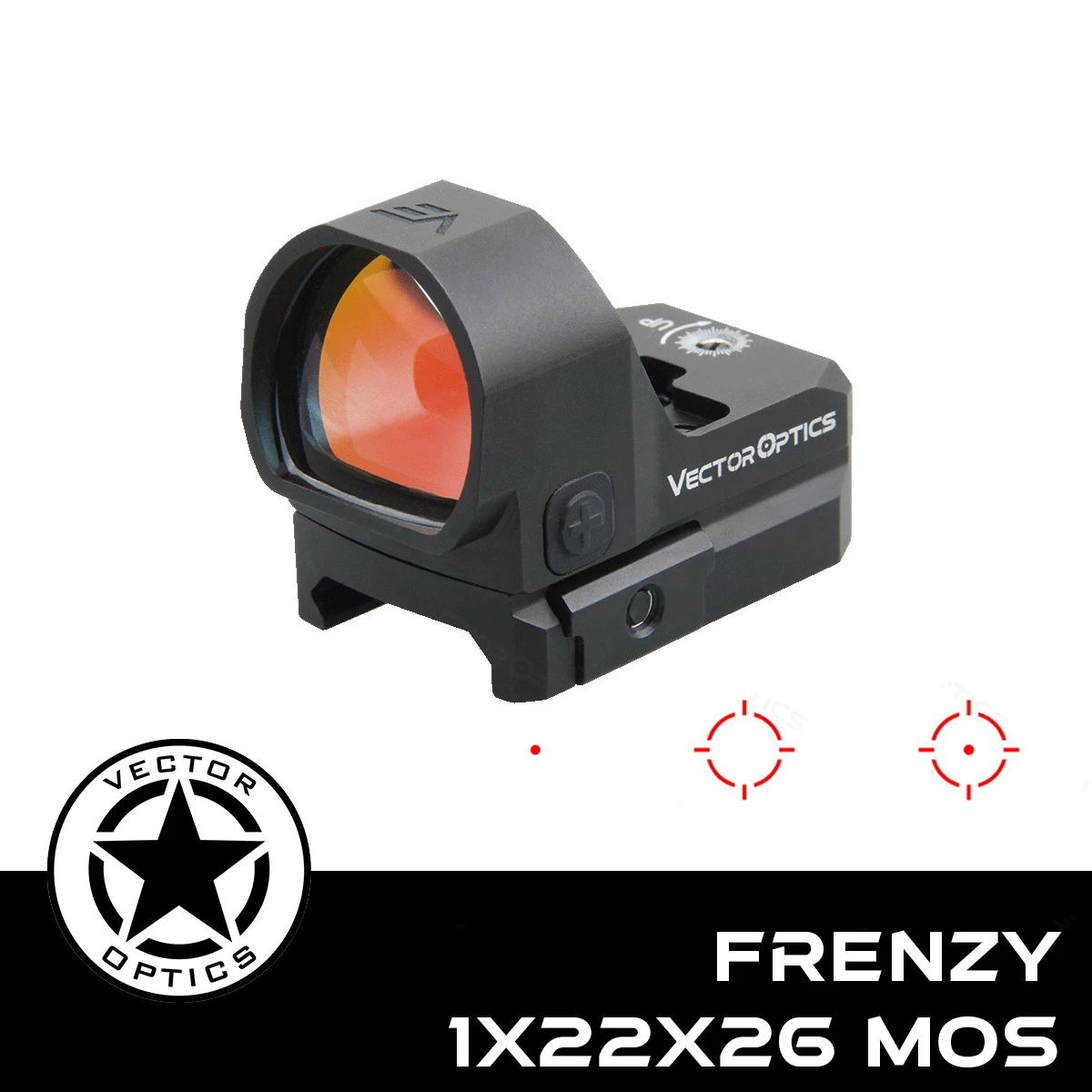 

Vector Optics Frenzy 1x22x26 MOS Multi Reticles Pistol Red Dot Sight IP67 Waterproof&Auto Shut-off Fit MOJ 9mm 12GA Glock 17 19