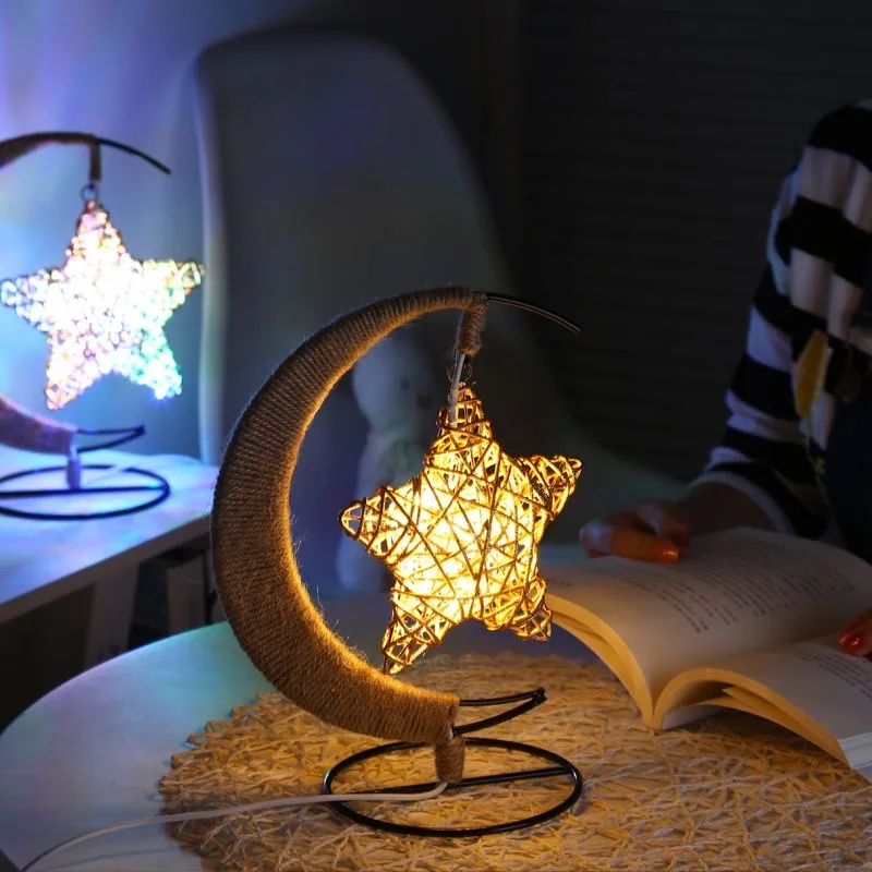 Veilleuse LED Star Eye Protection Ash, Lampe de table mignonne, Chambre à coucher, Jour de Léon, Cadeau d'anniversaire pour meilleur ami