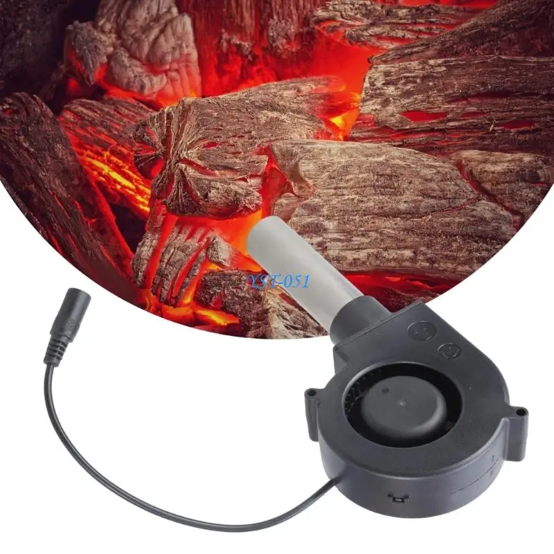 

E15A 9733 Blower Fan Suitable For Grilling BBQ Stove Outdoor Mobile Portable with Air Collecting Duct Blower Fan for Outdoor