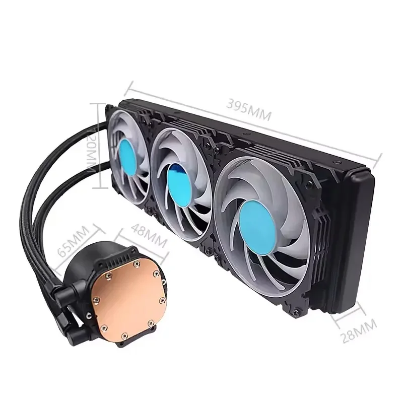 Custodia da gioco all'ingrosso da 360 mm Aio Liquid Computer Cooler Argb Ventola per PC con illuminazione Testa d'acqua per CPU da giocatore