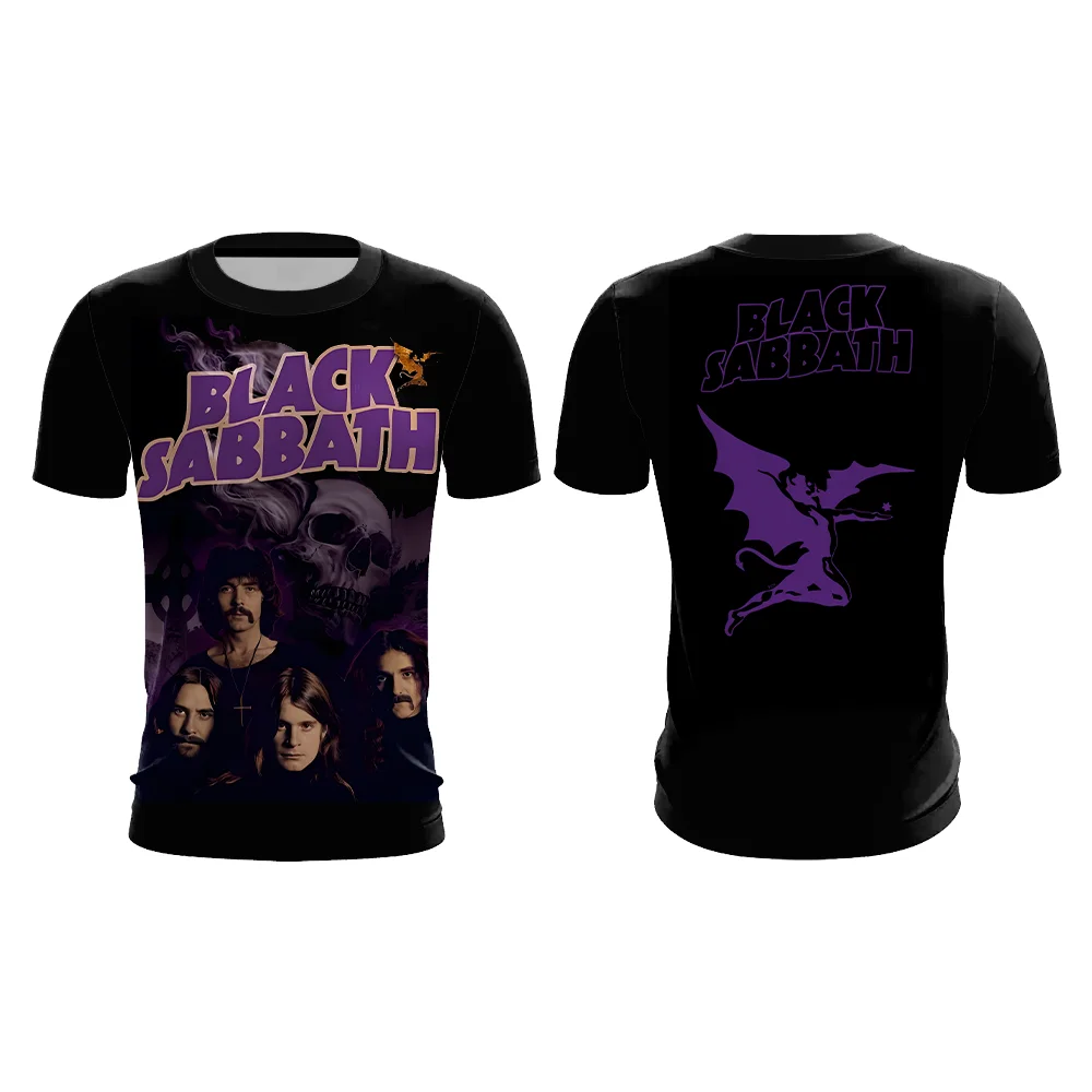 

Black Sabbath Band T shirt 3D printing Fashion Rock Men Women Clothes Quick-drying breathable casual summer Short Sleeve tops