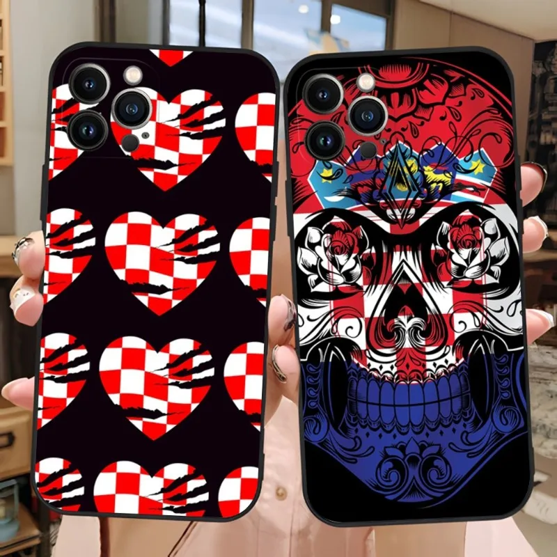 Croatia Flag Phone Case For Iphone 13ProMax 11 14 12 Pro Max Mini Xr X Xs 7 8 6 6s Plus Funda Shell Cover