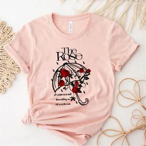 彼女は雨の中のシャツにローズkpopシャツを夕暮れから夕暮れツアーティーkpopインディーロックトップファンギフトティーユニセックストップ 12ベストセールスKPOPバラ-10