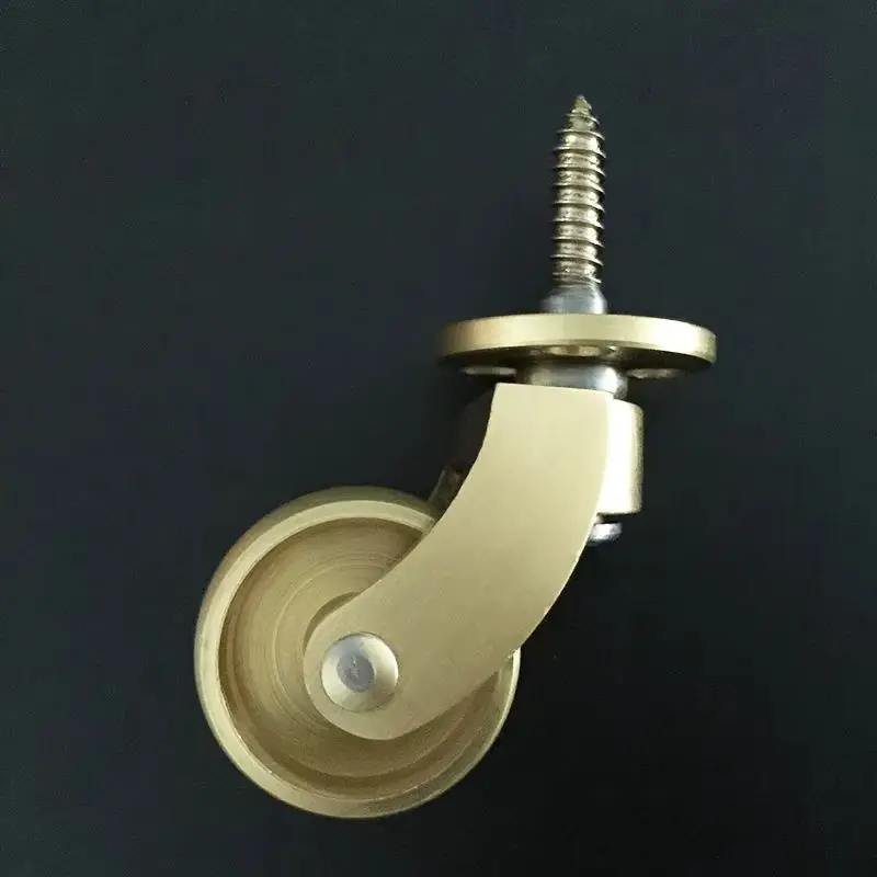 4PCS 1.25''/1.34'' Solid Brass Casters Table Chair Couch Cabinet Castors 360° Rotation Wheels Furniture Rollers Load 150KG/4PCS