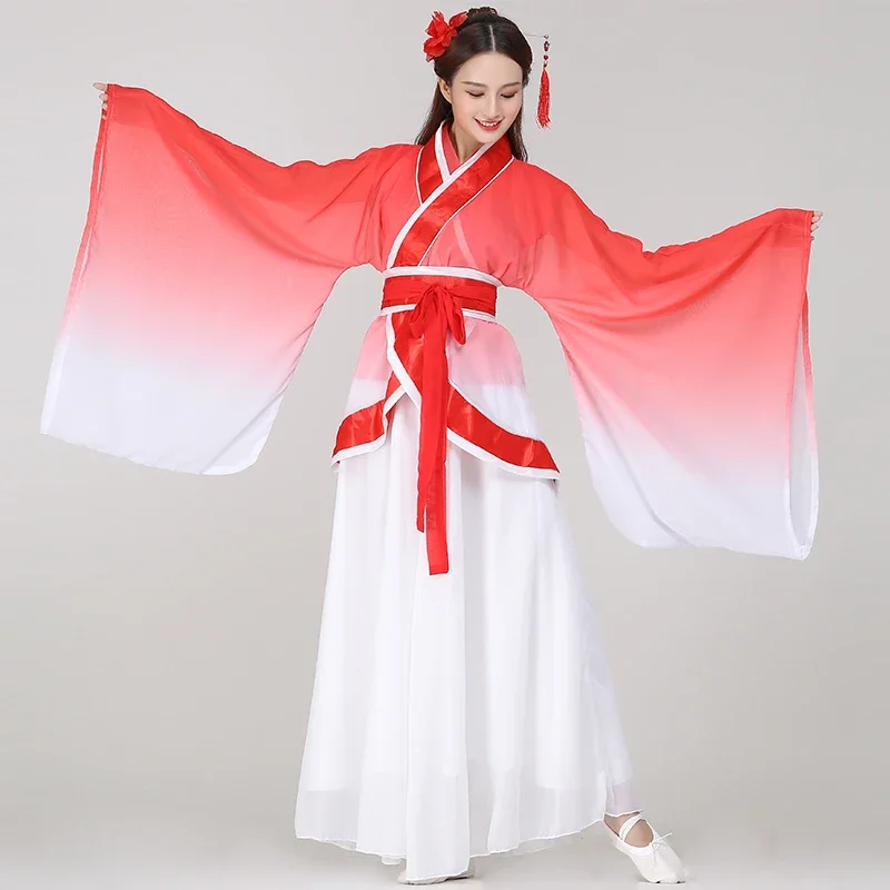 Retro style women's clothing, ancient Hanfu improvement, student Chinese style suit