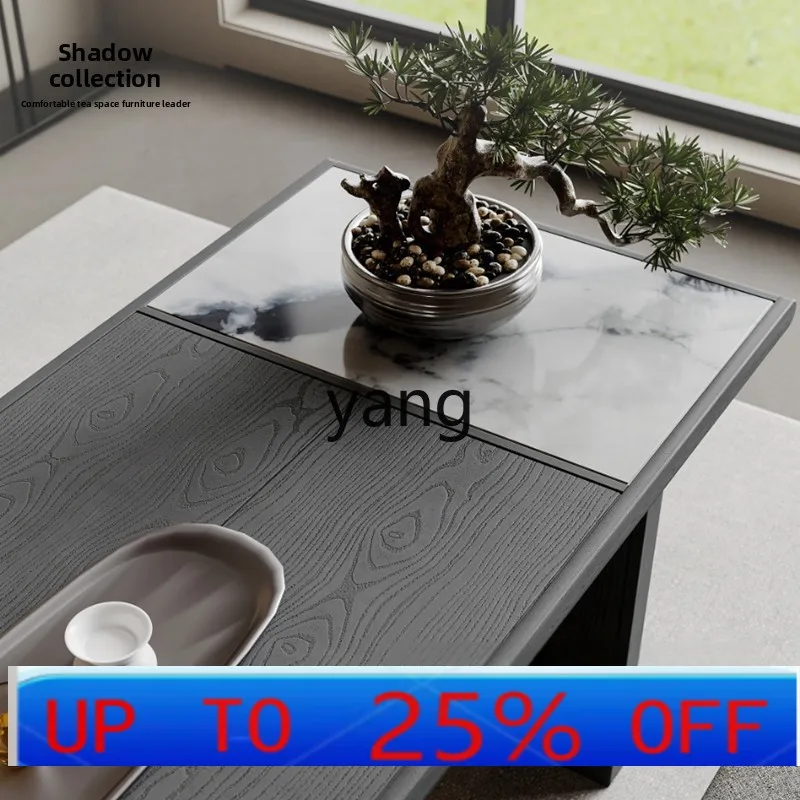 

CX solid wood marble tea table automatic water tea table home living room office