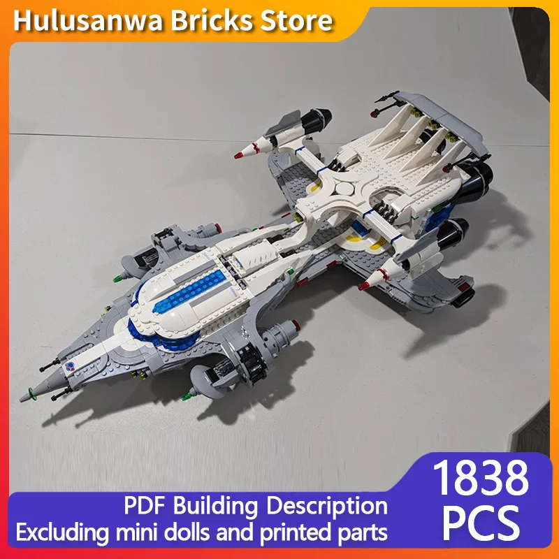 

Популярная киномодель MOC, строительные кирпичи, боевой космический корабль, модульные технологии, подарки, праздник, сборка, детские игрушки, костюм