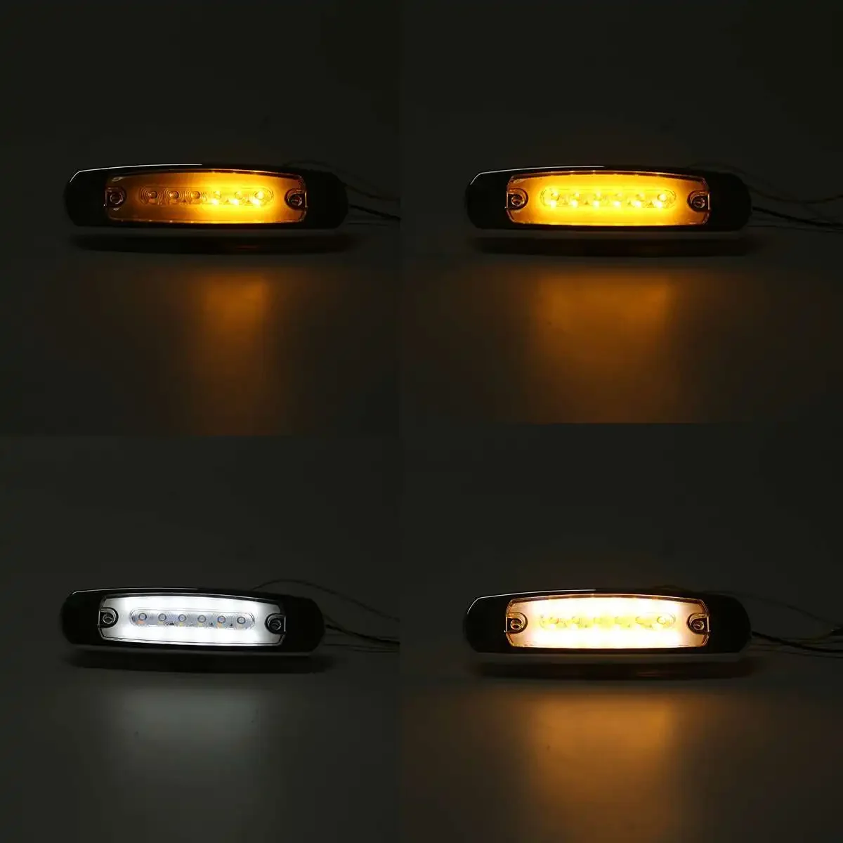 10PCS 9 LED Light Oval Clearance Trailer 12V 24V Truck Lorry Caravan LED Side Marker Indicator Lamp Tractor