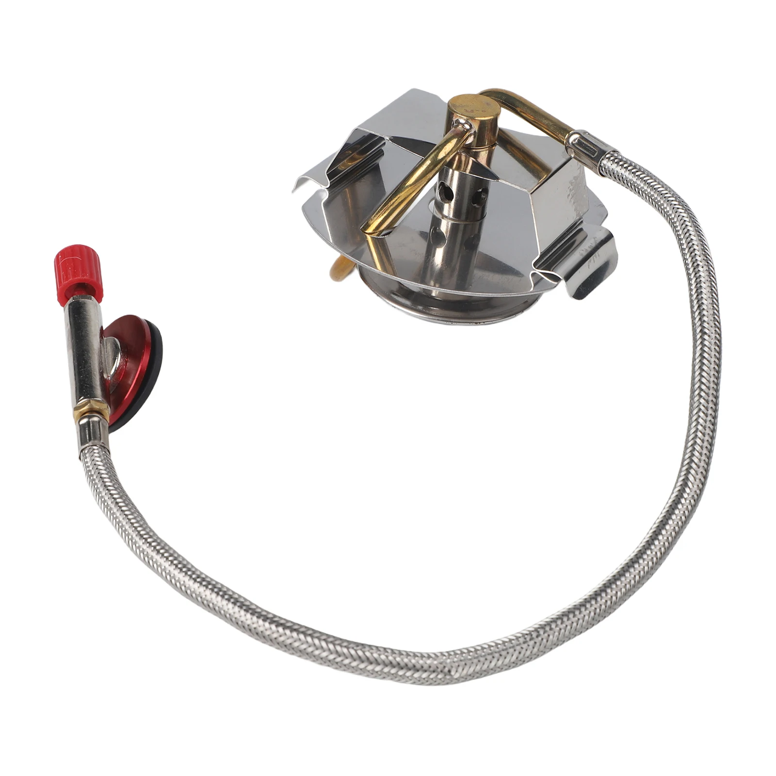 Windproof Split Burner Camping Gas Stove 3200W Stainless Steel Outdoor Cooking Furnace For Hiking Backpacking BBQ Tool Parts