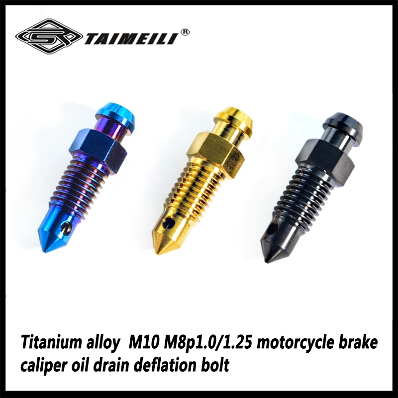 Titanium alloy  M6M7M8M10p1.0/1.25 motorcycle brake caliper oil drain deflation bolt