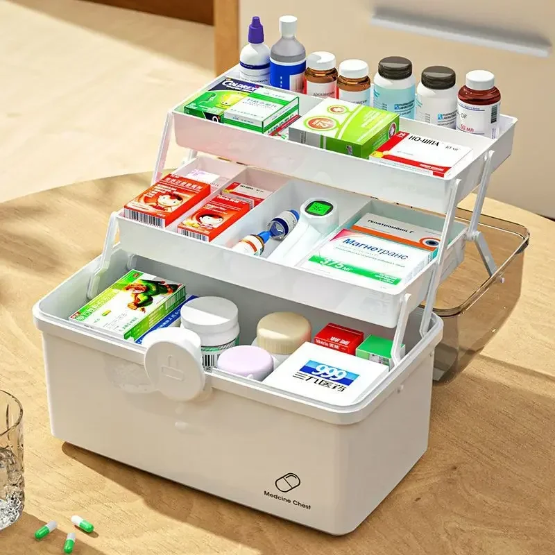 Large Capacity Medicine Box For Home Medicine Storage Multi Layer Classification Medicine Box First Aid Kit Medicine Storage Box