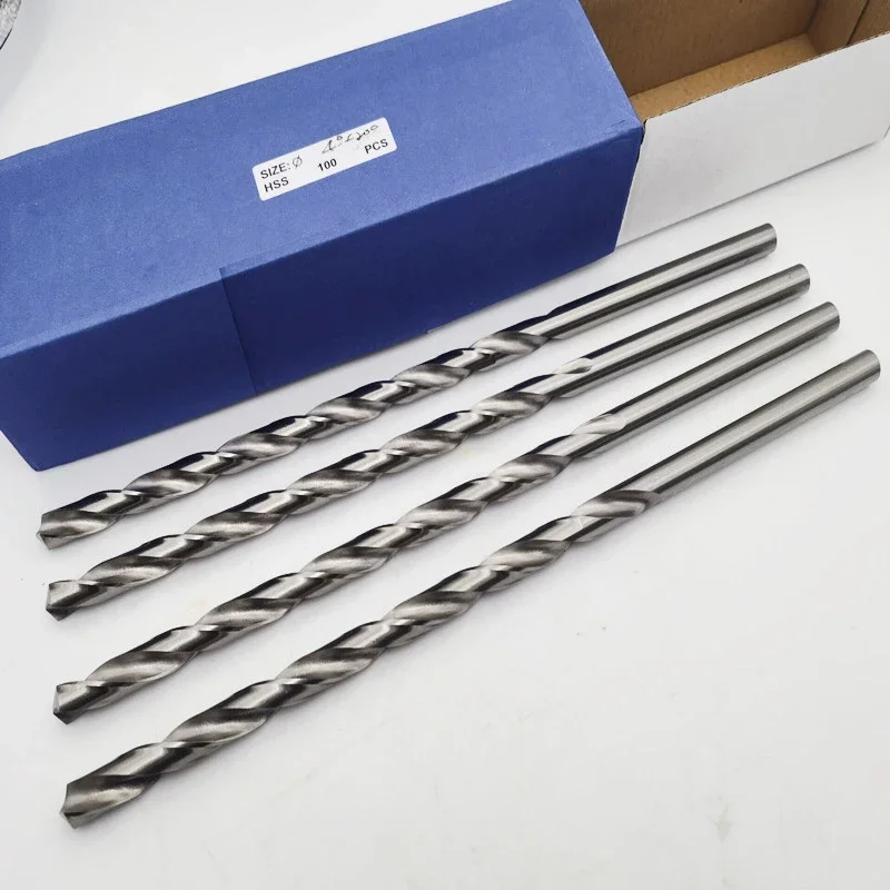 3-20mm Lengthen Drill Bit 350/400/450/500mm Extra-long HSS High Speed Steel Straight Shank Twist Drill Bit for Metal Wood Plasti