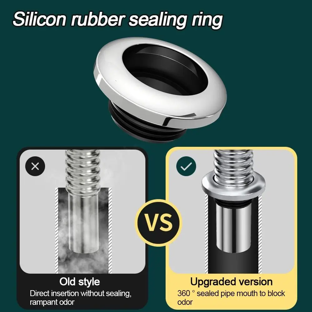 Stainless Steel Kitchen Sink Drain Pipe Water Hose Anti-odor Sink Strainer Connection Overflow Sewer Drainer Kitchen Accessories